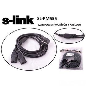 S-link SL-PM55 Power/Monitör Y Kablo