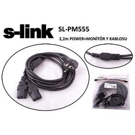 S-link SL-PM55 Power/Monitör Y Kablo