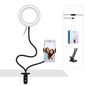 S-Link Sl-Sf100 6 Inç 12W Sarı Telefon Tutuculu Youtuber & Makyaj Halka Led Işık