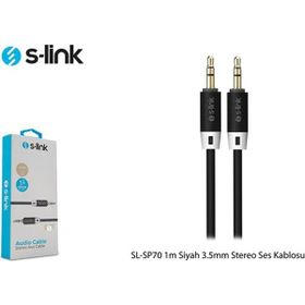 S-Link SL-SP70 1 m Siyah 3.5 mm Stereo Ses Kablosu