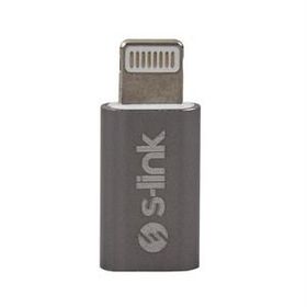 S-Link SL-TA20M Gümüş Metal Gövde Micro USB 5Pin F to Lightning M Çevirici