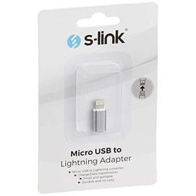 S-Link SL-TA20M Gümüş Metal Gövde Micro USB 5Pin F to Lightning M Çevirici