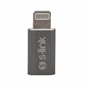 S-Link SL-TA20M Gümüş Metal Gövde Micro USB 5Pin F to Lightning M Çevirici