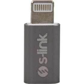 S-Link SL-TA20M Gümüş Metal Gövde Micro USB 5Pin F to Lightning M Çevirici