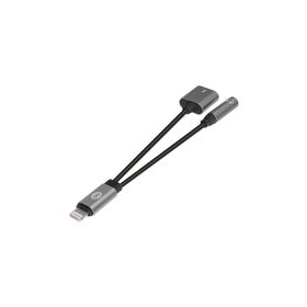 S-Link SL-TA40M Lightning Gri Metal 2in1 Bluetooth Şarj ve Kulaklık Çevirici