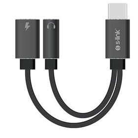 S-Link SL-TA45M Gri Metal Typec To 3.5 Jack Typec Çevirici