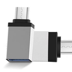 S-Link SL-TAOTG25 Gümüş Metal Gövde Usb F To Micro Usb M Otg Çevirici