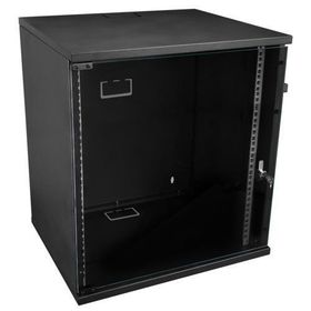 S-Link SL-U12 12U W 530 mm D 400 mm Siyah Yeni Nesil Soho Rack Kabin