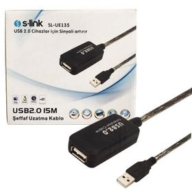 S-Link SL-UE135 USB Şeffaf Uzatma Kablosu