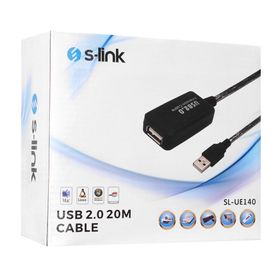 S-Link SL-UE140 Aktif Usb 20 m Uzatma Kablosu