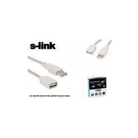 S-Link SL-UE140 USB Şeffaf Uzatma Kablosu