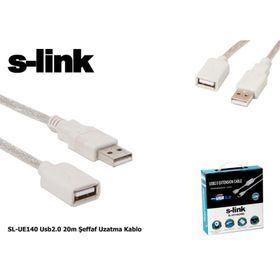 S-Link SL-UE140 USB Şeffaf Uzatma Kablosu
