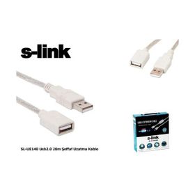 S-Link SL-UE140 USB Şeffaf Uzatma Kablosu