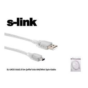 S-Link SL-UK55 5 mt Mini USB Kablosu