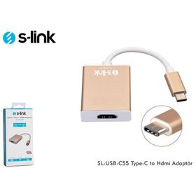 S-Link SL-USB-C55 Type-C to Type-C To HDMI Adaptör