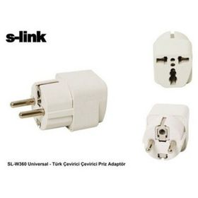 S-link SL-W216 İngiliz-Türk Çevirici Priz Adaptör