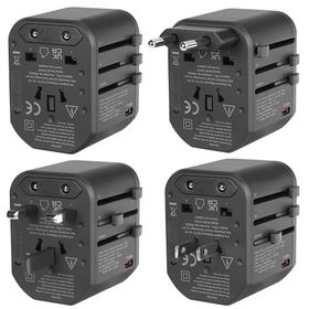 S-Link SL-WL20PD 2-USB 2.4A + PD 20W Yedek Akım Sigortalı 100-240V Universal Çevirici Priz Adaptör