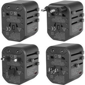 S-Link SL-WL20PD 2-USB 2.4A + PD 20W Yedek Akım Sigortalı 100-240V Universal Çevirici Priz Adaptör