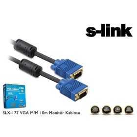 S-Link SLX-177 VGA M-M 10 mt Monitör Kablosu