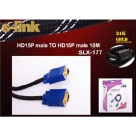 S-Link SLX-177 VGA M-M 10 mt Monitör Kablosu