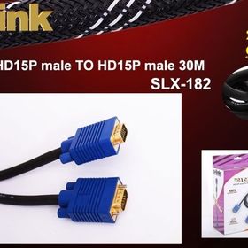 S-Link SLX-182 30 M Erkek/Erkek Vga Kablosu
