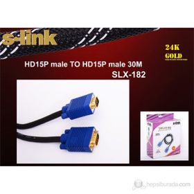 S-Link SLX-182 30 M Erkek/Erkek Vga Kablosu