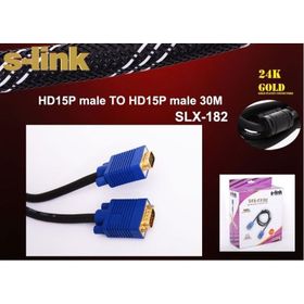 S-Link SLX-182 30 M Erkek/Erkek Vga Kablosu