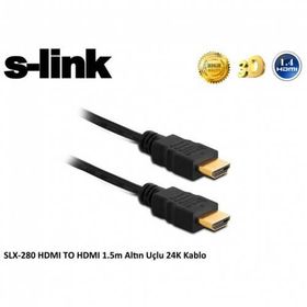 S-Link SLX-280 1.5 Mt Gold Kılıflı HDMI Kablo