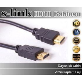 S-Link SLX-280 1.5 Mt Gold Kılıflı HDMI Kablo
