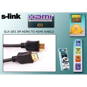 S-Link SLX-283 3 Mt Gold Blisterli HDMI Kablo