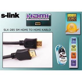 S-Link SLX-285 5 Mt Altın Uçlu HDMI Kablo