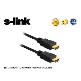 S-Link SLX-285 5 Mt Altın Uçlu HDMI Kablo