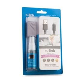 S-Link SLX-375 1 m Temizlik Spreyi Microfiber Micro USB 3 in 1 Set