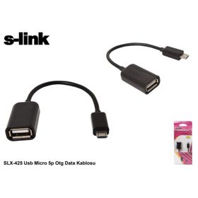 S-LINK SLX-425 USB TO MİCRO 0.1 MT OTG BAĞLANTI KABLOSU