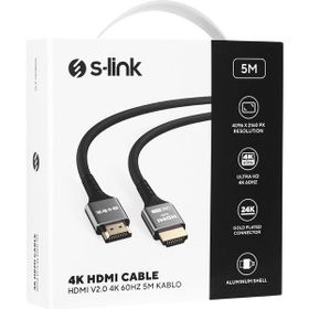 S-Link SLX-HD4K05 19+1 5 mt Metal V2.0 4K 4096x2160 60 HZ HDMI to HDMI Kablo