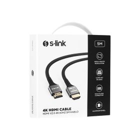 S-Link SLX-HD4K05 19+1 5 mt Metal V2.0 4K 4096x2160 60 HZ HDMI to HDMI Kablo