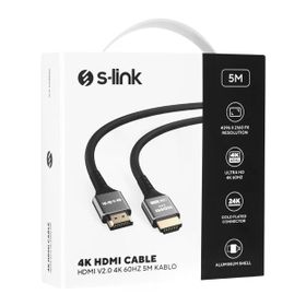 S-Link SLX-HD4K05 19+1 5 mt Metal V2.0 4K 4096x2160 60 HZ HDMI to HDMI Kablo