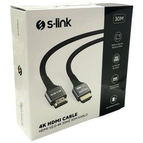 S-Link SLX-HD4K30 19+1 30 mt V2.0 4K 30 HZ Metal HDMI Kablo