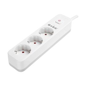 S-Link SPG301S 1.5 m 3x1.5 mm 100 Bakır 750 Joule 3'lü Anahtarlı Akım Korumalı Priz