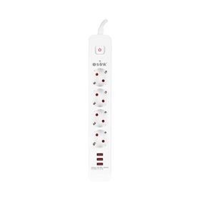 S-Link SPG403U 1.5 m 1.5 mm 100 Bakır 750 Joule 3 Usb 5V2.4A 4'lü Anahtarlı Akım Korumalı Priz