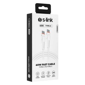 S-Link SW-C135 2 m 3A Type-C to Type-C Hızlı Data ve Şarj Kablosu