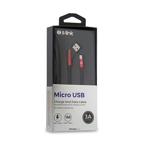 S-Link SW-C570 Siyah Kırmızı Şarj Kablosu
