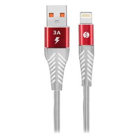 S-Link SW-C665 Kırmızı Beyaz 1.2 mt 3A Lightning Şarj Kablosu