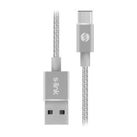 S-Link SW-C702 2A 1 m Gri Type-C Data + Şarj Kablosu