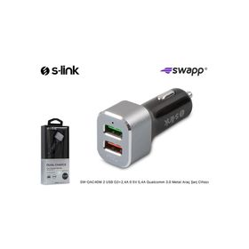 S-Link SW-QAC40M 2 USB 5V 3.0 Araç Şarj Cihazı