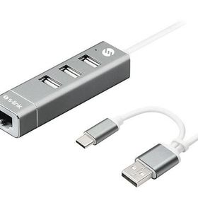 S-Link SW-U222 Swapp Type-C USB 2.0 10-100 Mbps 3 Port USB Ethernet Adaptör