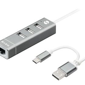 S-Link SW-U222 Swapp Type-C USB 2.0 10-100 Mbps 3 Port USB Ethernet Adaptör