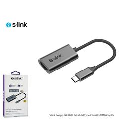S-Link SW-U512 Metal Type C To 4K HDMI Adaptör