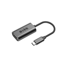 S-Link SW-U514 Gri Metal Type-C to VGA Adaptör