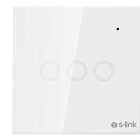 S-link Swapp SL-EG33 Kablosuz ve Dokunmatik 3'lü Wifi Tuya Destekli Aydınlatma Anahtarı